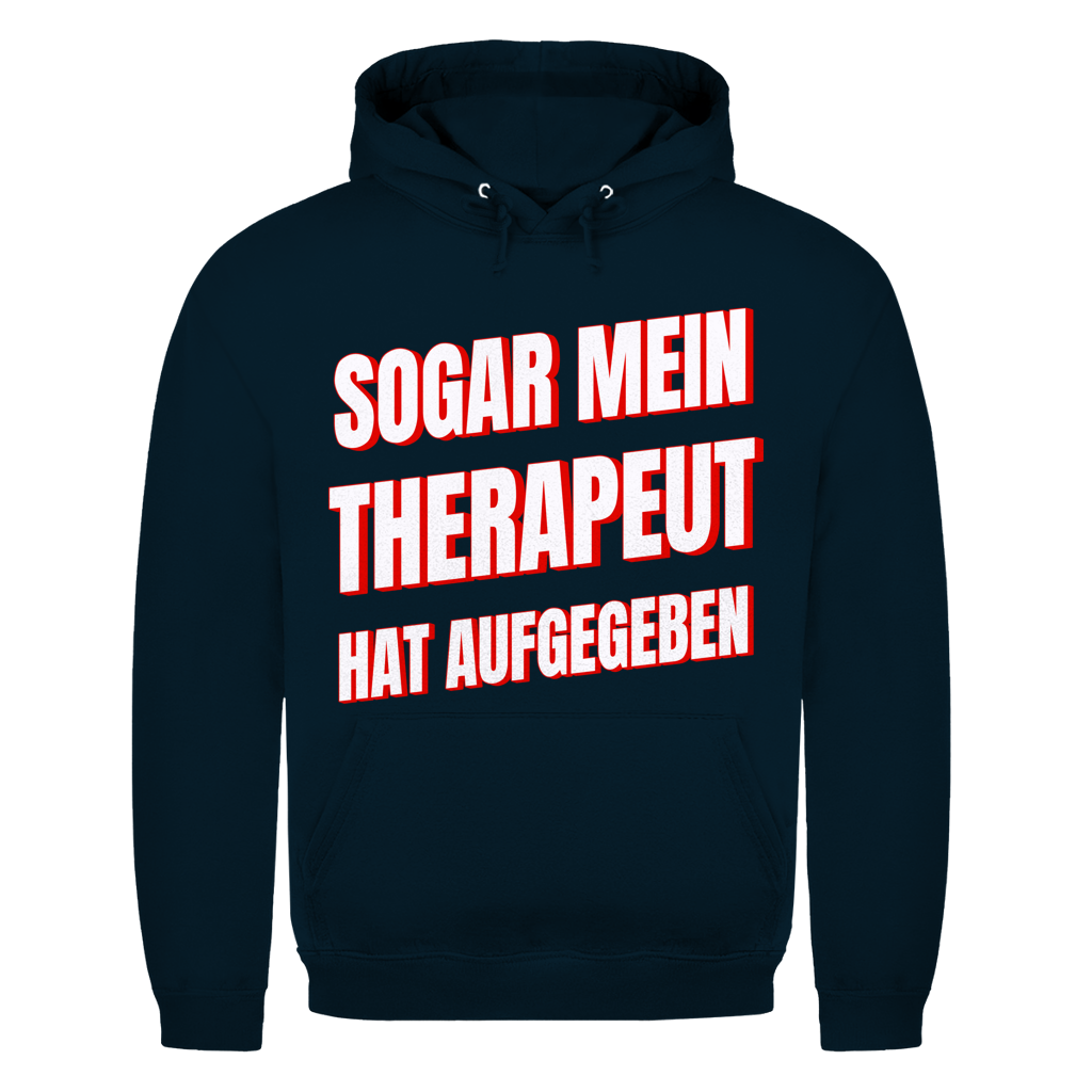Sogar mein Therapeut hat aufgegeben - Herren Hoodie New French Navy