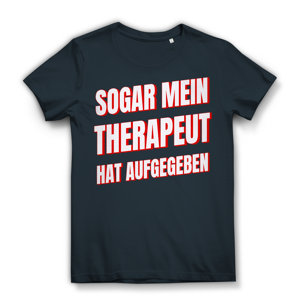 Sogar mein Therapeut hat aufgegeben - Damen Premium Bio T-Shirt Dark Grey