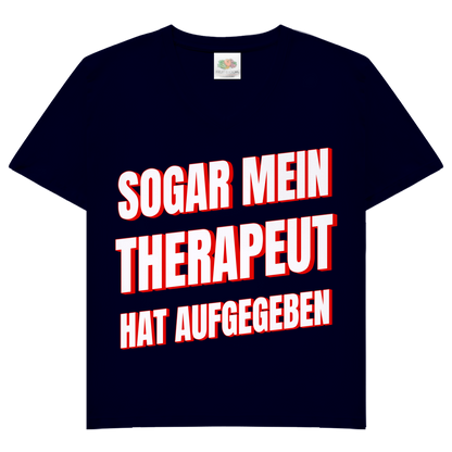 Sogar mein Therapeut hat aufgegeben - Damen V-Neck T-Shirt Deep Navy