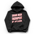 Sogar mein Therapeut hat aufgegeben - Damen Hoodie Jet Black