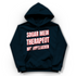 Sogar mein Therapeut hat aufgegeben - Damen Hoodie New French Navy