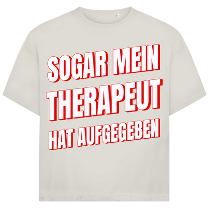 Sogar mein Therapeut hat aufgegeben - Jack and Jones Oversize T-Shirt Egret
