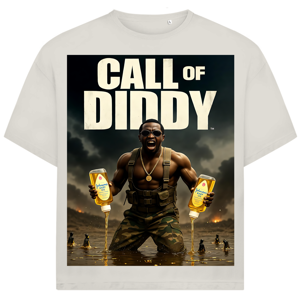 Call of Diddy - Jack and Jones Oversize T-Shirt Egret