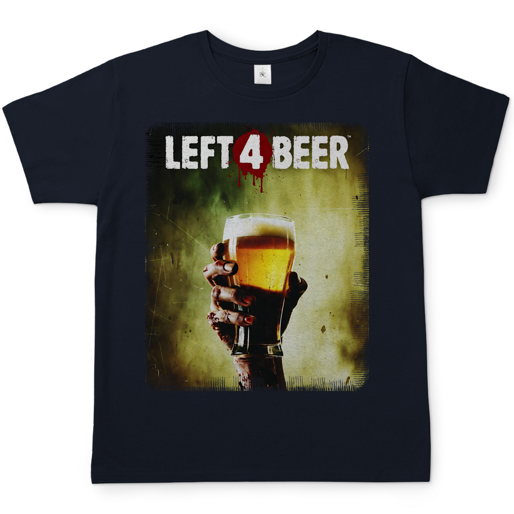 Left 4 Beer Left 4 Dead - Herren T-Shirt Navy