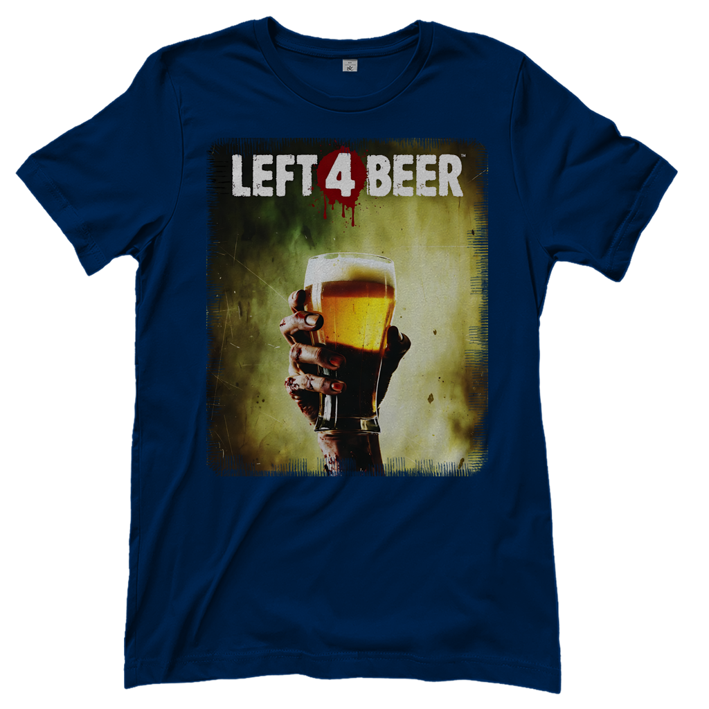 Left 4 Beer Left 4 Dead - Damen T-Shirt Navy