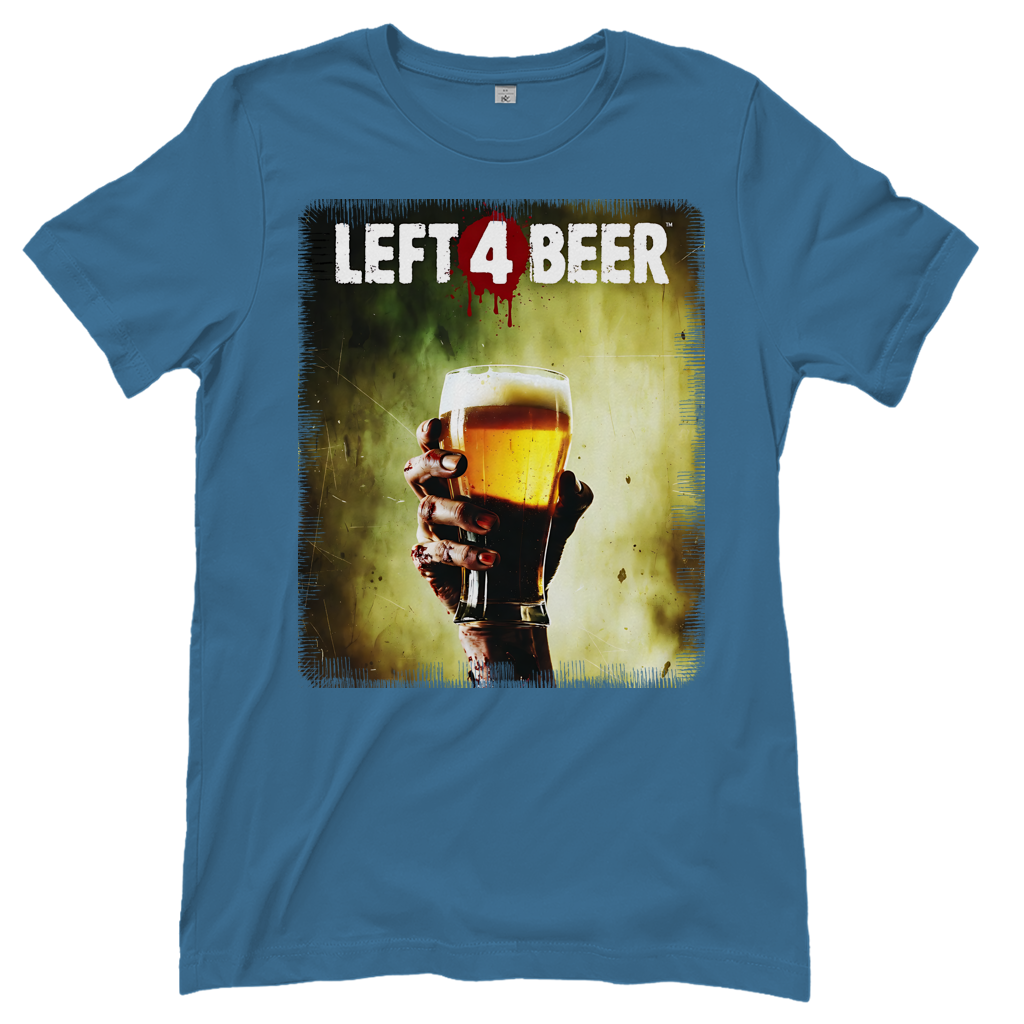 Left 4 Beer Left 4 Dead - Damen T-Shirt Stone Blue