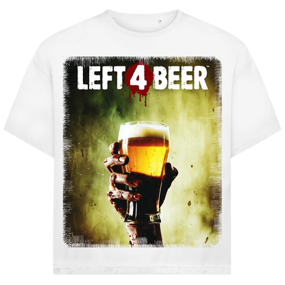 Left 4 Beer Left 4 Dead - Jack and Jones Oversize T-Shirt White