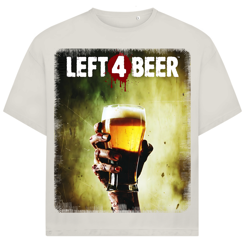 Left 4 Beer Left 4 Dead - Jack and Jones Oversize T-Shirt Egret