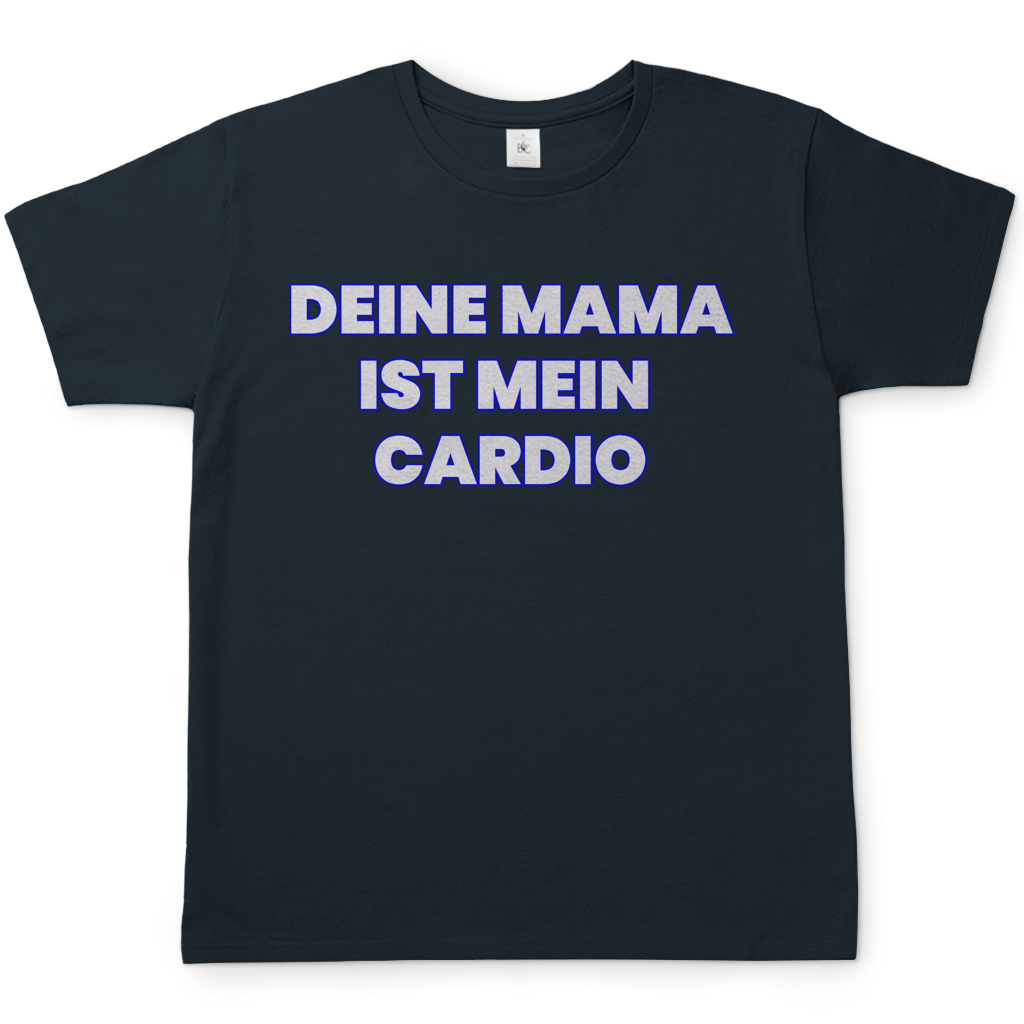 Deine Mama ist mein Cardio - Herren T-Shirt Dark Grey Solid