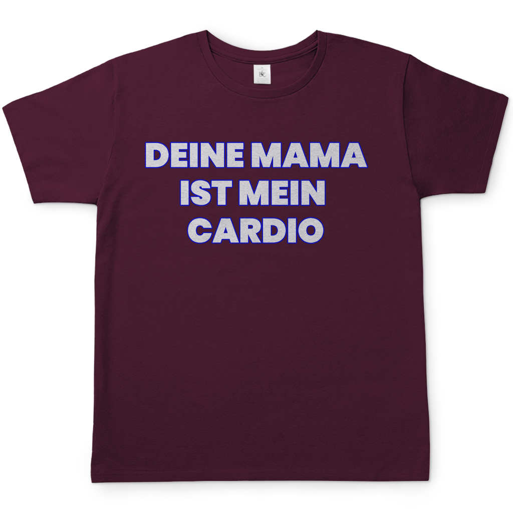 Deine Mama ist mein Cardio - Herren T-Shirt Burgundy