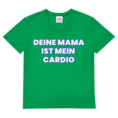 Deine Mama ist mein Cardio – Herren V-Neck T-Shirt Kelly Green