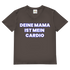 Deine Mama ist mein Cardio – Herren V-Neck T-Shirt Light Graphite Solid