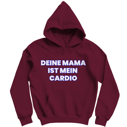 Deine Mama ist mein Cardio - Herren Hoodie Burgundy