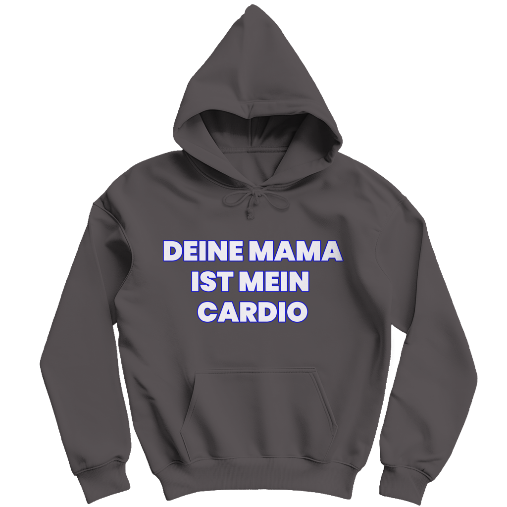 Deine Mama ist mein Cardio - Herren Hoodie Charcoal (Heather)