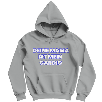 Deine Mama ist mein Cardio - Herren Hoodie Heather Grey