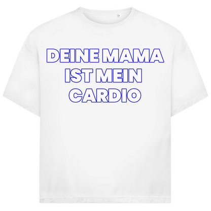 Deine Mama ist mein Cardio - Jack and Jones Oversize T-Shirt White