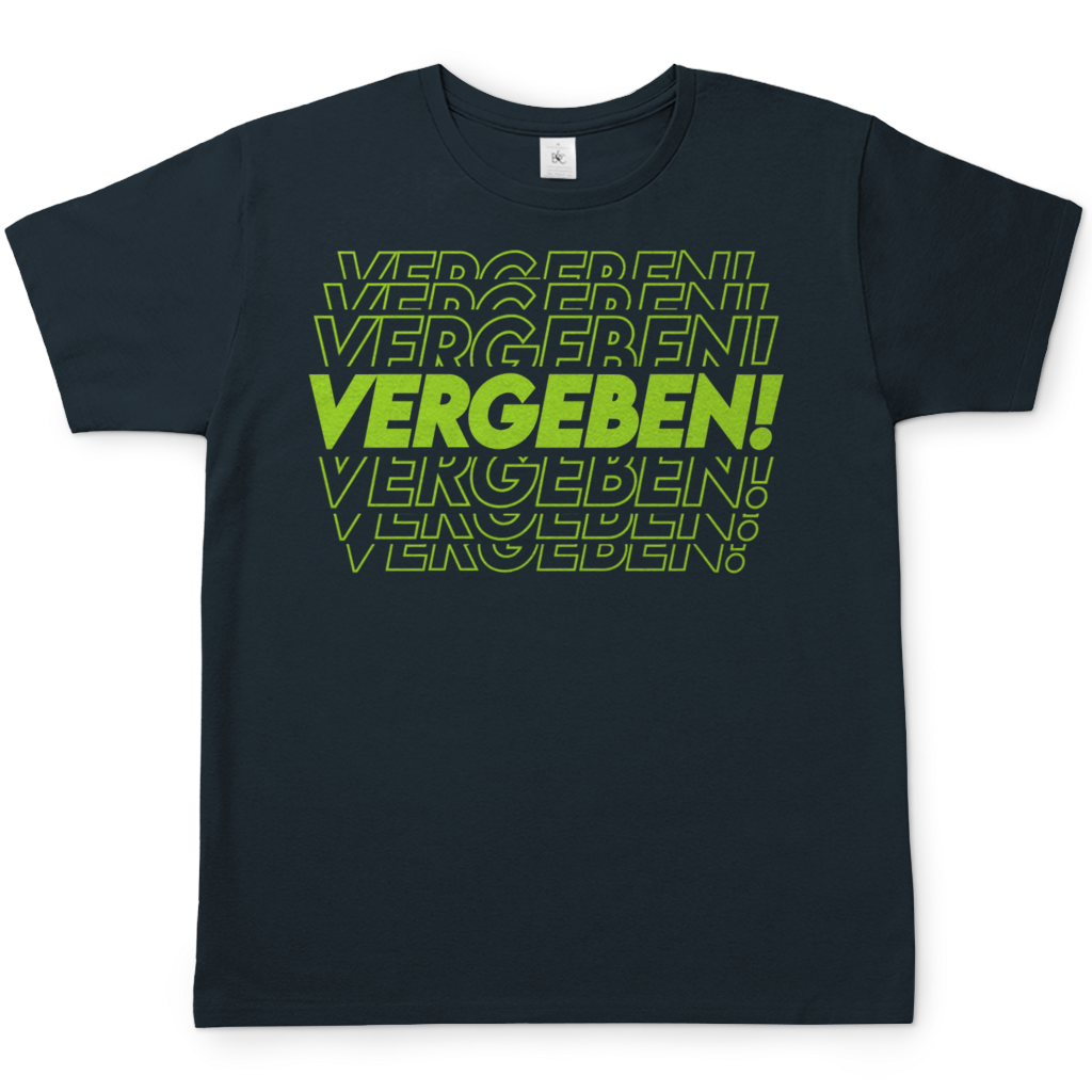 VERGEBEN! - Herren T-Shirt Dark Grey Solid