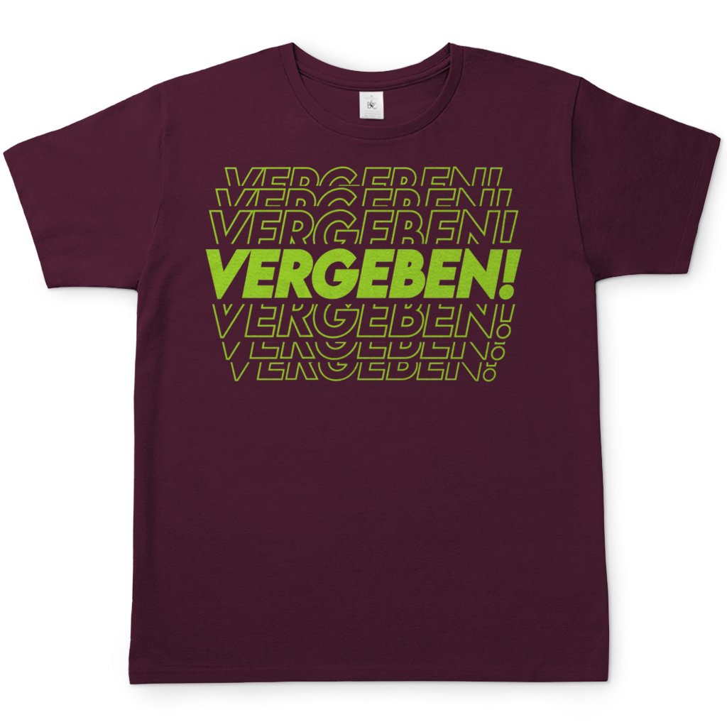VERGEBEN! - Herren T-Shirt Burgundy