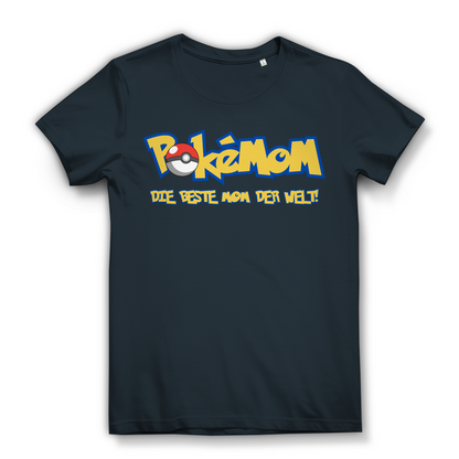 Pokemom die beste Mom der Welt! - Damen Premium Bio T-Shirt Dark Grey