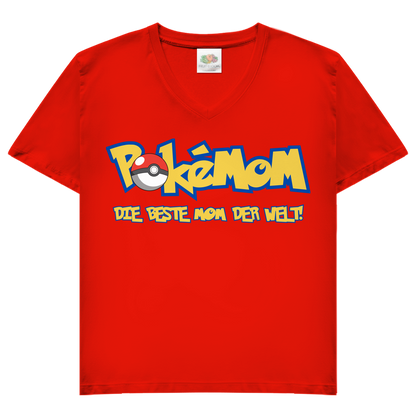 Pokemom die beste Mom der Welt! - Damen V-Neck T-Shirt Red