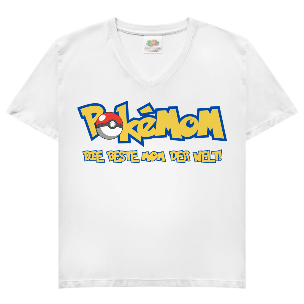 Pokemom die beste Mom der Welt! - Damen V-Neck T-Shirt White