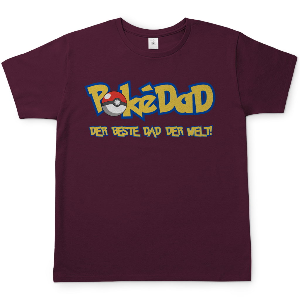 Pokedad der beste Dad der Welt! - Herren T-Shirt Burgundy