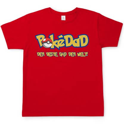 Pokedad der beste Dad der Welt! - Herren T-Shirt Red