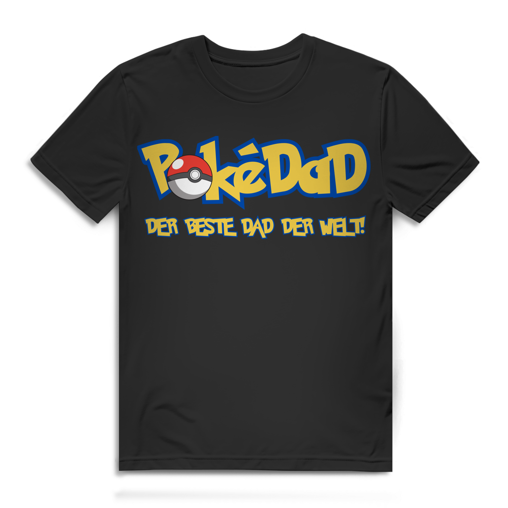 Pokedad der beste Dad der Welt! - Herren Premium Bio T-Shirt Black