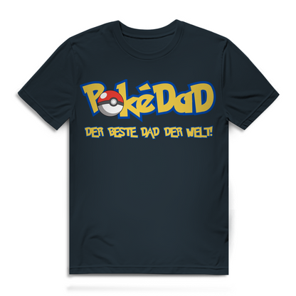 Pokedad der beste Dad der Welt! - Herren Premium Bio T-Shirt Dark Grey Solid