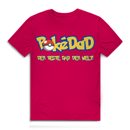 Pokedad der beste Dad der Welt! - Herren Premium Bio T-Shirt Fuchsia
