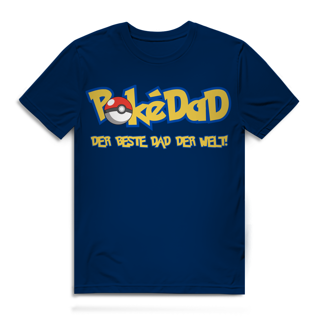 Pokedad der beste Dad der Welt! - Herren Premium Bio T-Shirt Navy