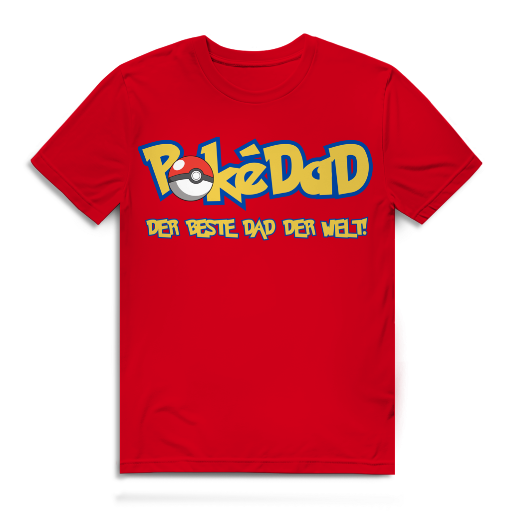 Pokedad der beste Dad der Welt! - Herren Premium Bio T-Shirt Red