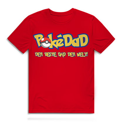 Pokedad der beste Dad der Welt! - Herren Premium Bio T-Shirt Red