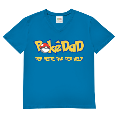 Pokedad der beste Dad der Welt! - Herren V-Neck T-Shirt Azure Blue