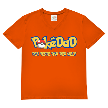 Pokedad der beste Dad der Welt! - Herren V-Neck T-Shirt Orange