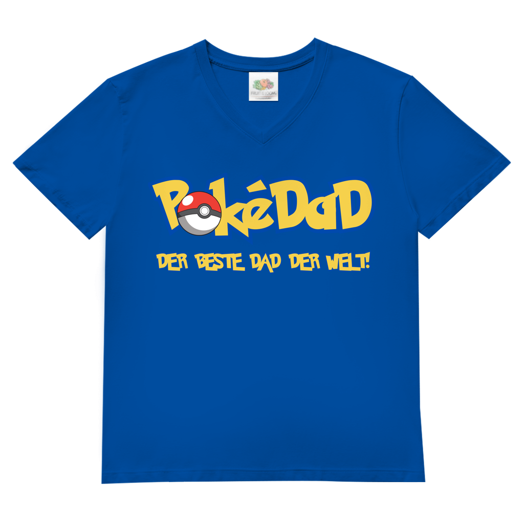 Pokedad der beste Dad der Welt! - Herren V-Neck T-Shirt Royal Blue