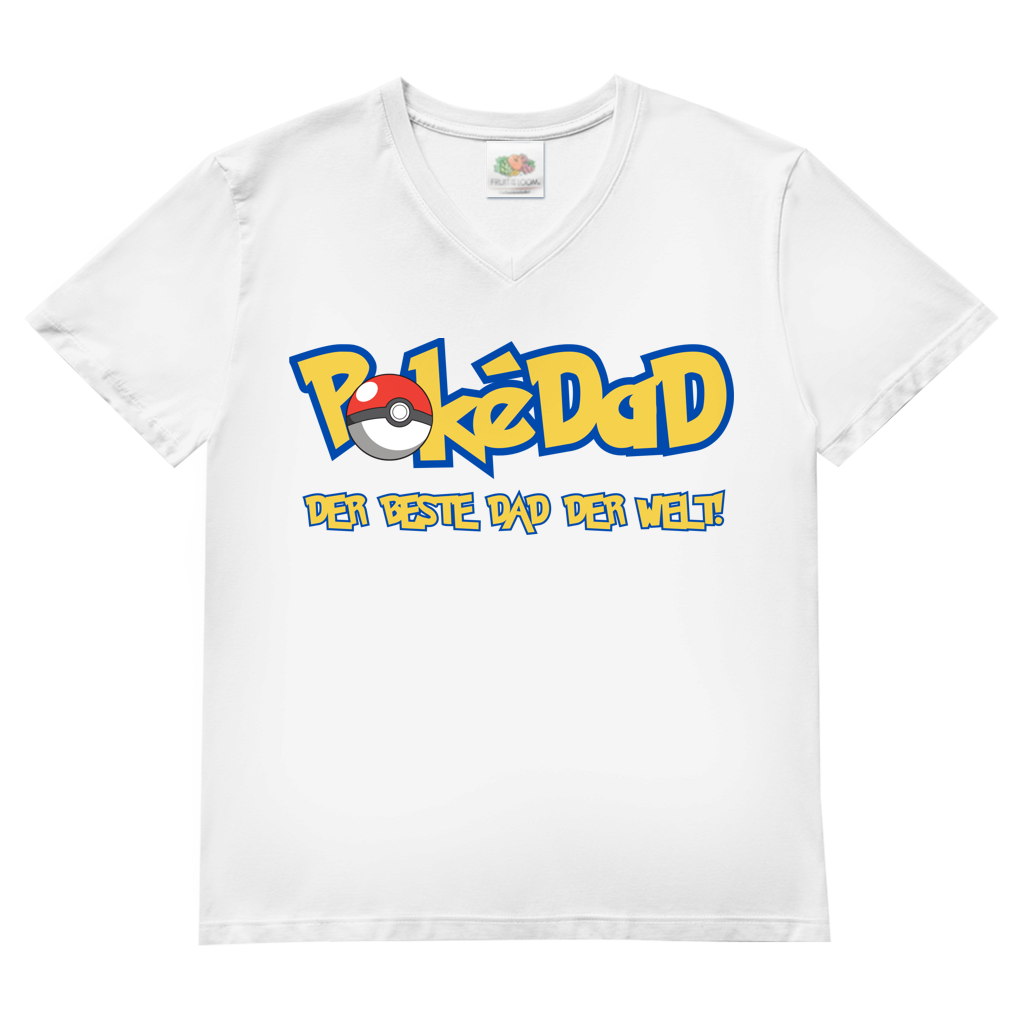 Pokedad der beste Dad der Welt! - Herren V-Neck T-Shirt White