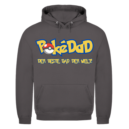 Pokedad der beste Dad der Welt! - Herren Hoodie Charcoal (Heather)