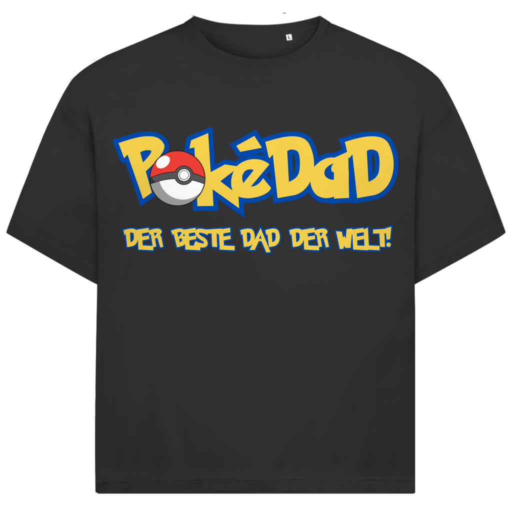 Pokedad der beste Dad der Welt! - Jack and Jones Oversize T-Shirt Black