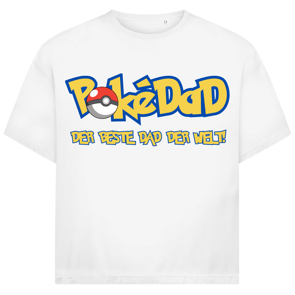 Pokedad der beste Dad der Welt! - Jack and Jones Oversize T-Shirt White