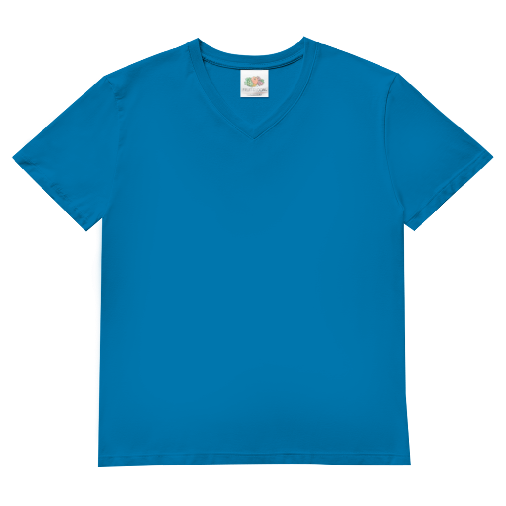 Durchgeknallt und verwildert Bier Mittelfinger Waschbär - Herren V-Neck T-Shirt Azure Blue