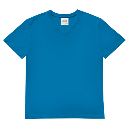 Durchgeknallt und verwildert Bier Mittelfinger Waschbär - Herren V-Neck T-Shirt Azure Blue