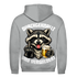 Durchgeknallt und verwildert Bier Mittelfinger Waschbär - Herren Hoodie Heather Grey