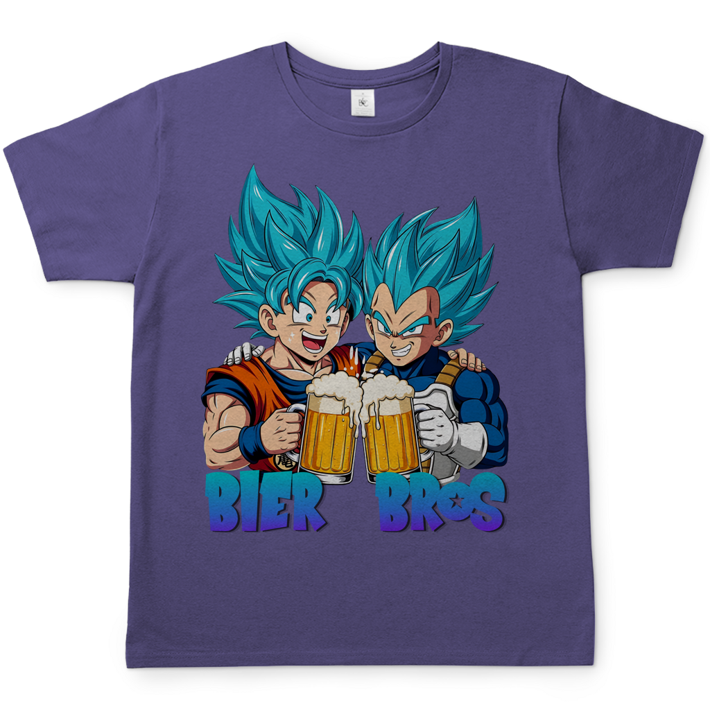 Bier Bros Goku Vegeta - Herren T-Shirt Millennial Lilac