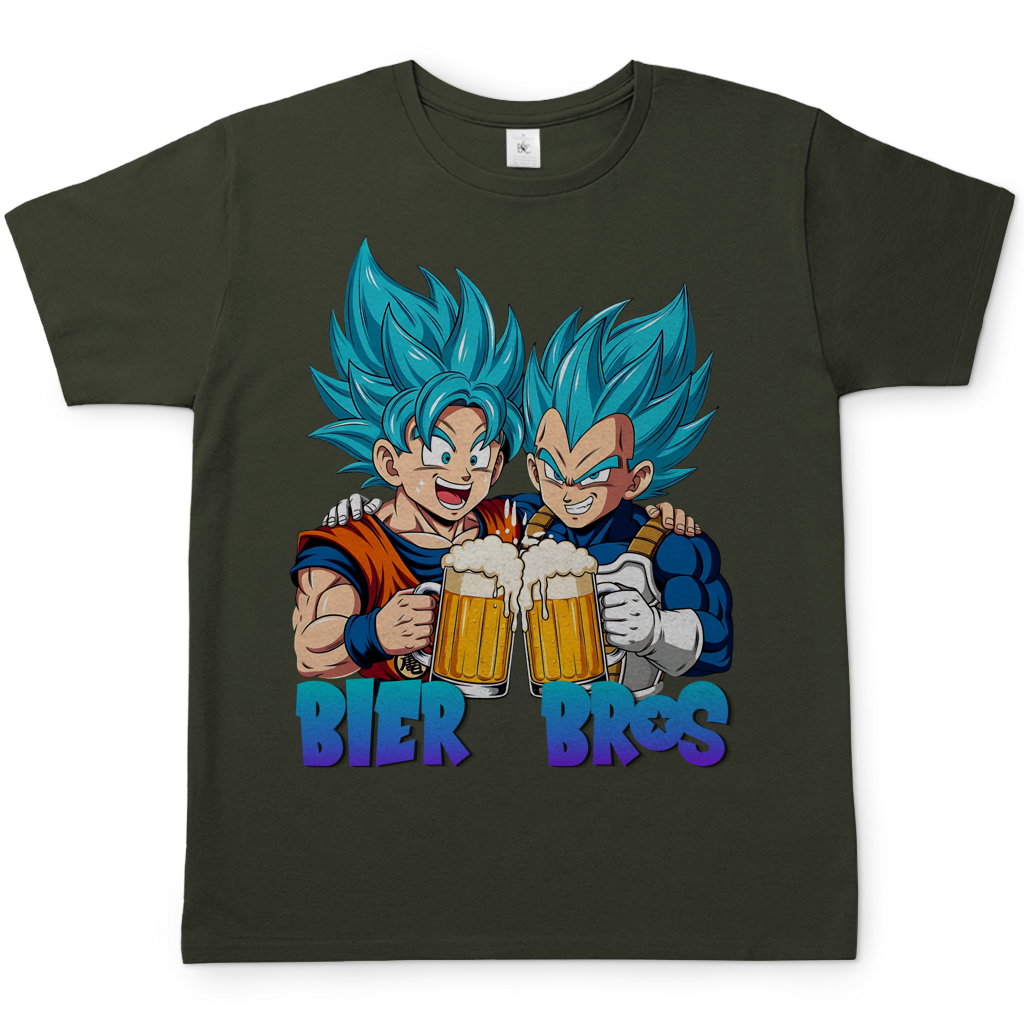 Bier Bros Goku Vegeta - Herren T-Shirt Urban Khaki