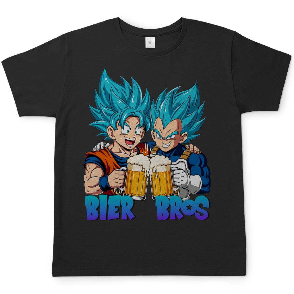 Bier Bros Goku Vegeta - Herren T-Shirt Black