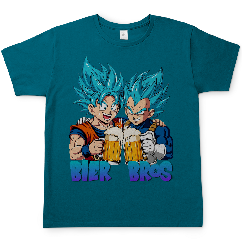 Bier Bros Goku Vegeta - Herren T-Shirt Diva Blue