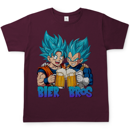 Bier Bros Goku Vegeta - Herren T-Shirt Burgundy