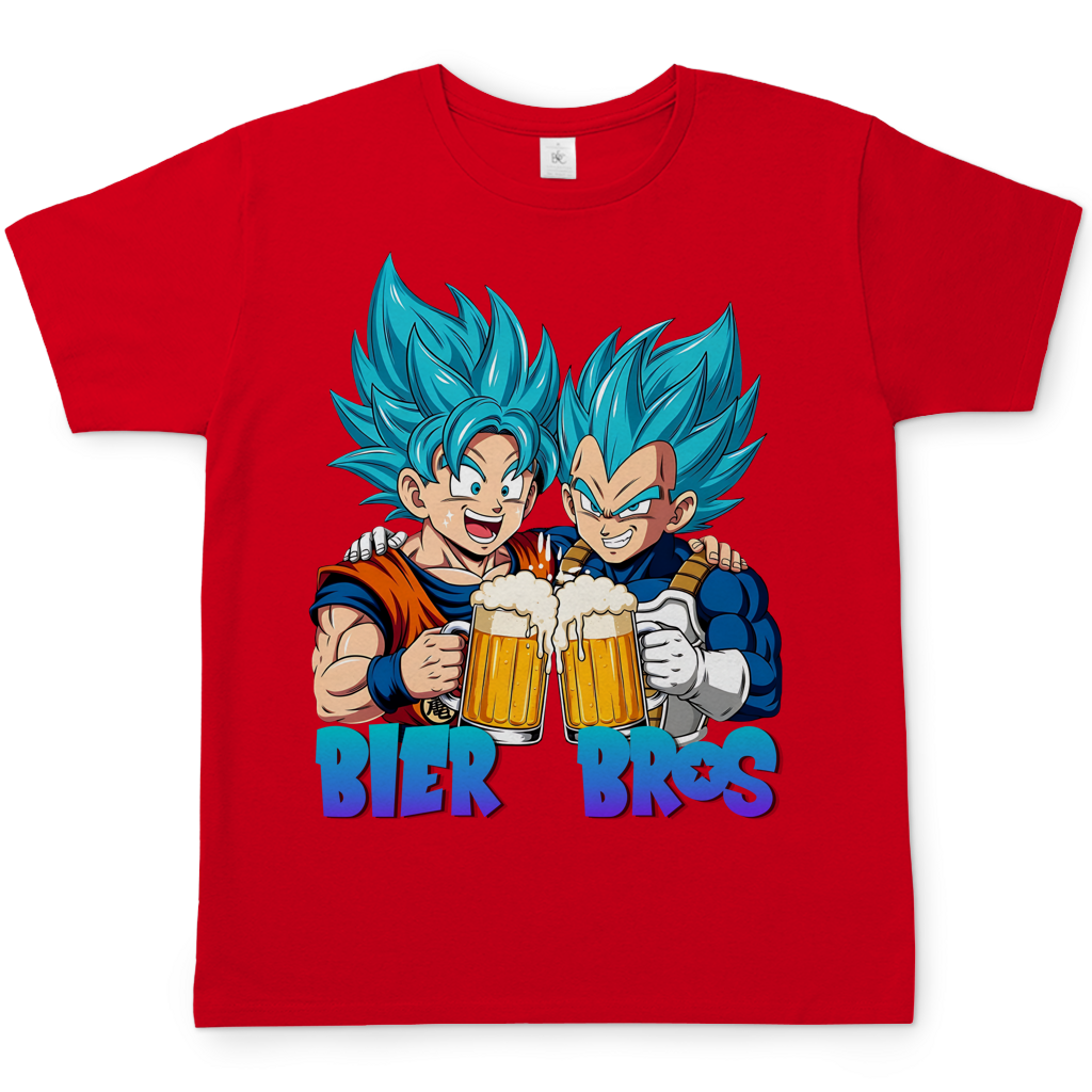 Bier Bros Goku Vegeta - Herren T-Shirt Red