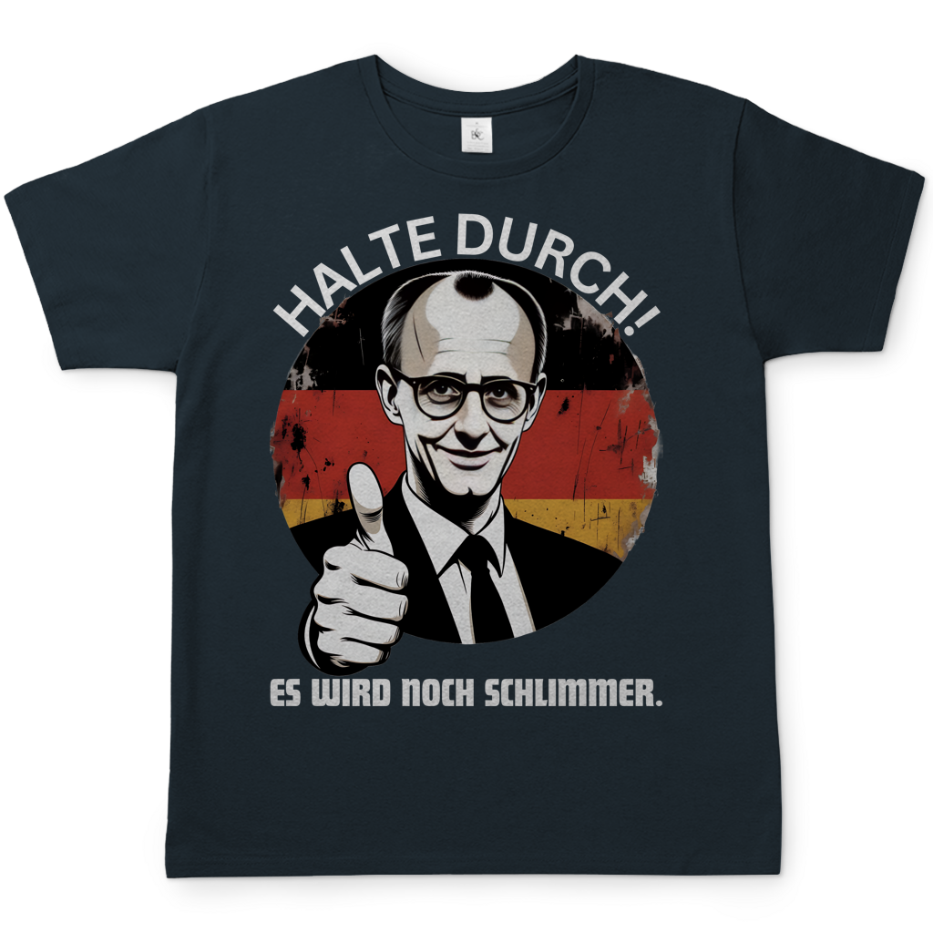 Halte durch! Es wird noch schlimmer - Herren T-Shirt Dark Grey Solid